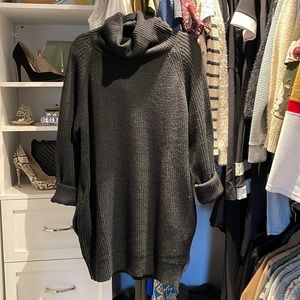 Black turtleneck sweater dress